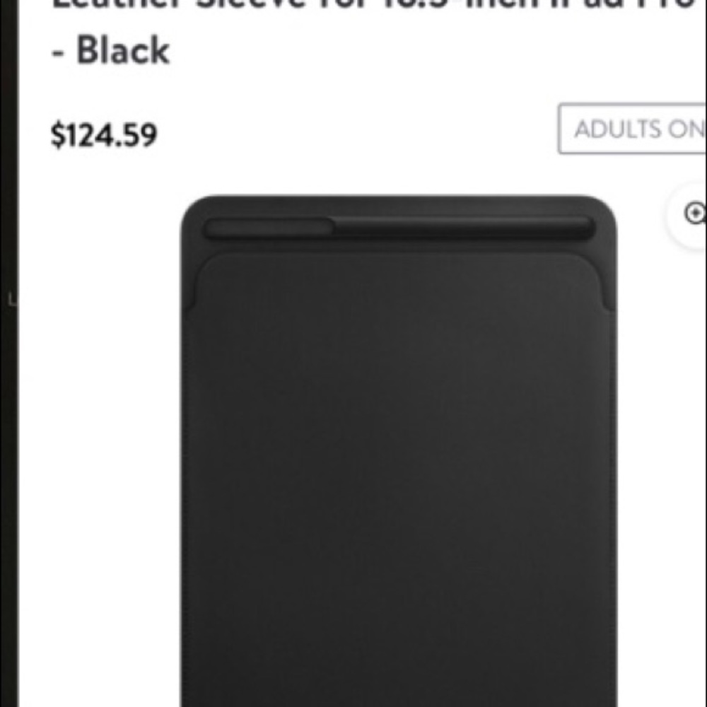 APPLE iPad Pro Leather Sleeve iPad Pro 10.5-inch Black Natural Leather NIB - Picture 4 of 4